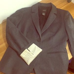 J Crew Pin Striped Grey Blazer